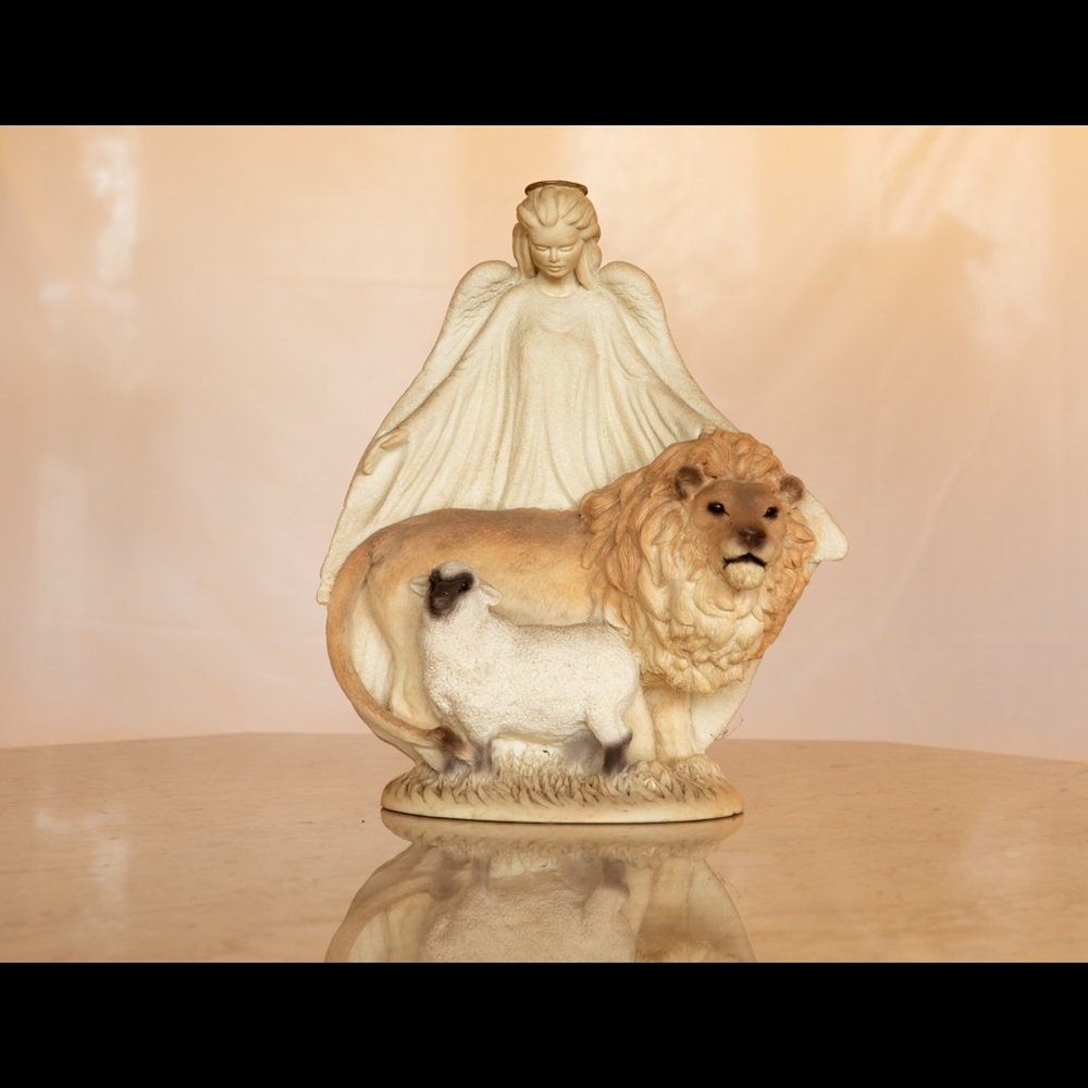 Angel lion and lamb
